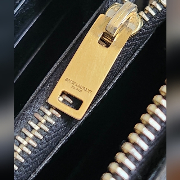 YSL Saint Laurent Zip Around Wallet Leather Black - Picture 14 of 16